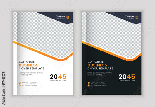 Corporate business brochure book cover Design Template. company profile, Corporate annual report Design template.
