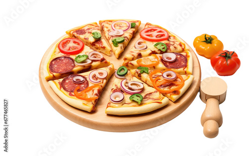 Playful Pizza Party on transparent background, PNG Format