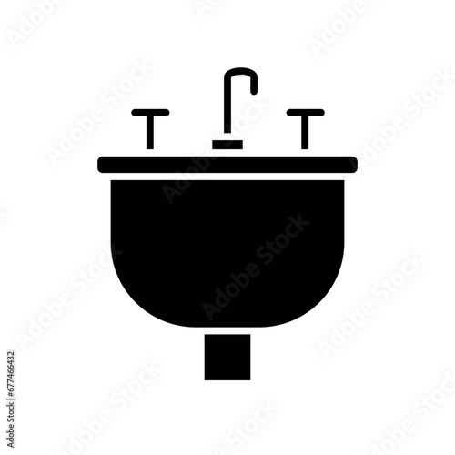 wash basin glyph icon