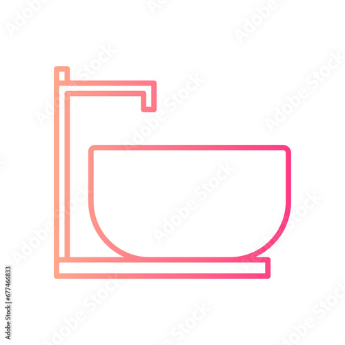 wash basin line icon