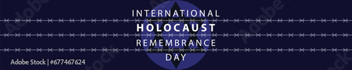 International Holocaust Remembrance Day vector. Star of David . January 27. Important day
