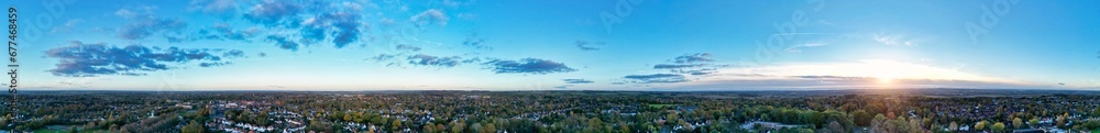 Panoramic view of Letchworth Garden City of England Panoramic view of Letchworth Garden City of England
