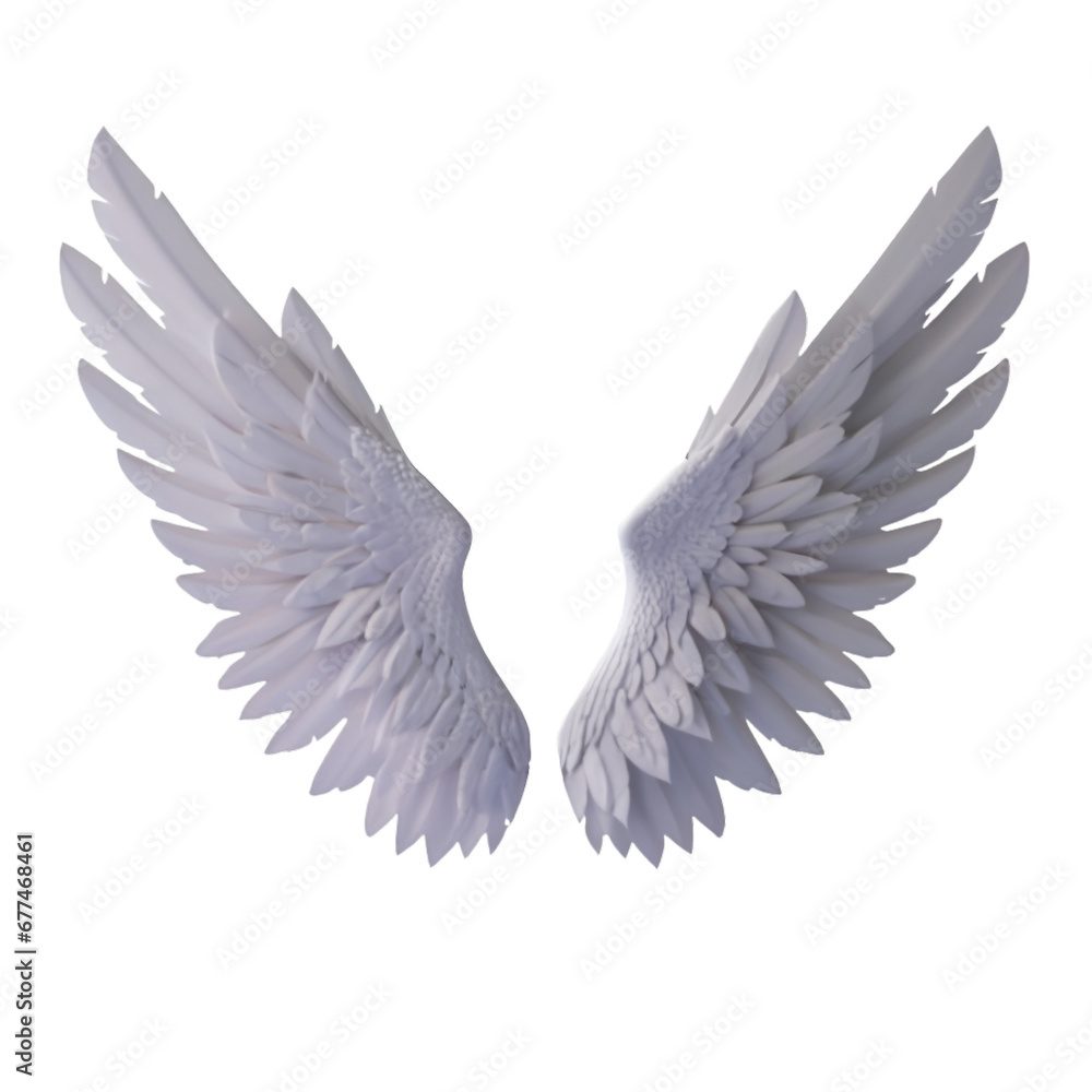 A birds wings golden and white background 3d render Ai generated Art A birds wings golden and white background 3d render Ai generated Art
