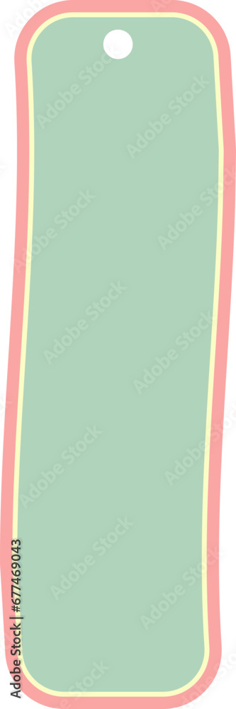 Bookmark template label element flat design 2.x6 in. Bookmark template label element flat design 2.x6 in.
