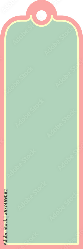 Bookmark template label element flat design 2.x6 in. Bookmark template label element flat design 2.x6 in.