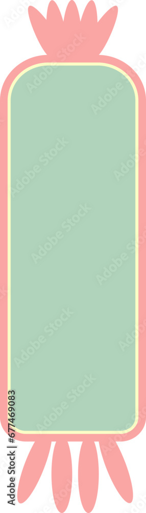 Bookmark template label element flat design 2.x7 in. Bookmark template label element flat design 2.x7 in.