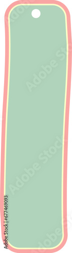 Bookmark template label element flat design 2.x7 in. photo