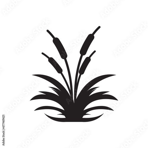 Reeds icon vector design template and symbol photo