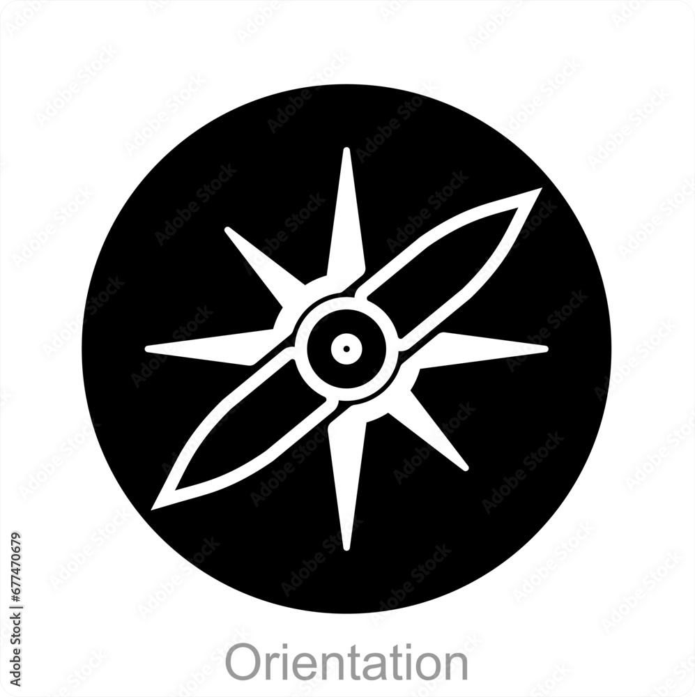 Orientation and way icon concept Orientation and way icon concept