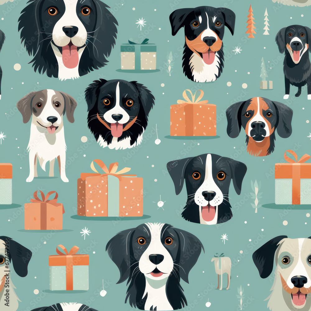 seamless pattern with dogs seamless pattern with dogs
