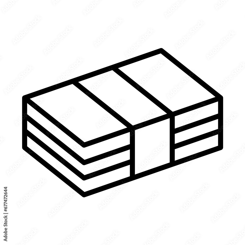 Cash finance icon with black outline style. cash, money, business, finance, dollar, payment, coin. Vector Illustration Cash finance icon with black outline style. cash, money, business, finance, dollar, payment, coin. Vector Illustration