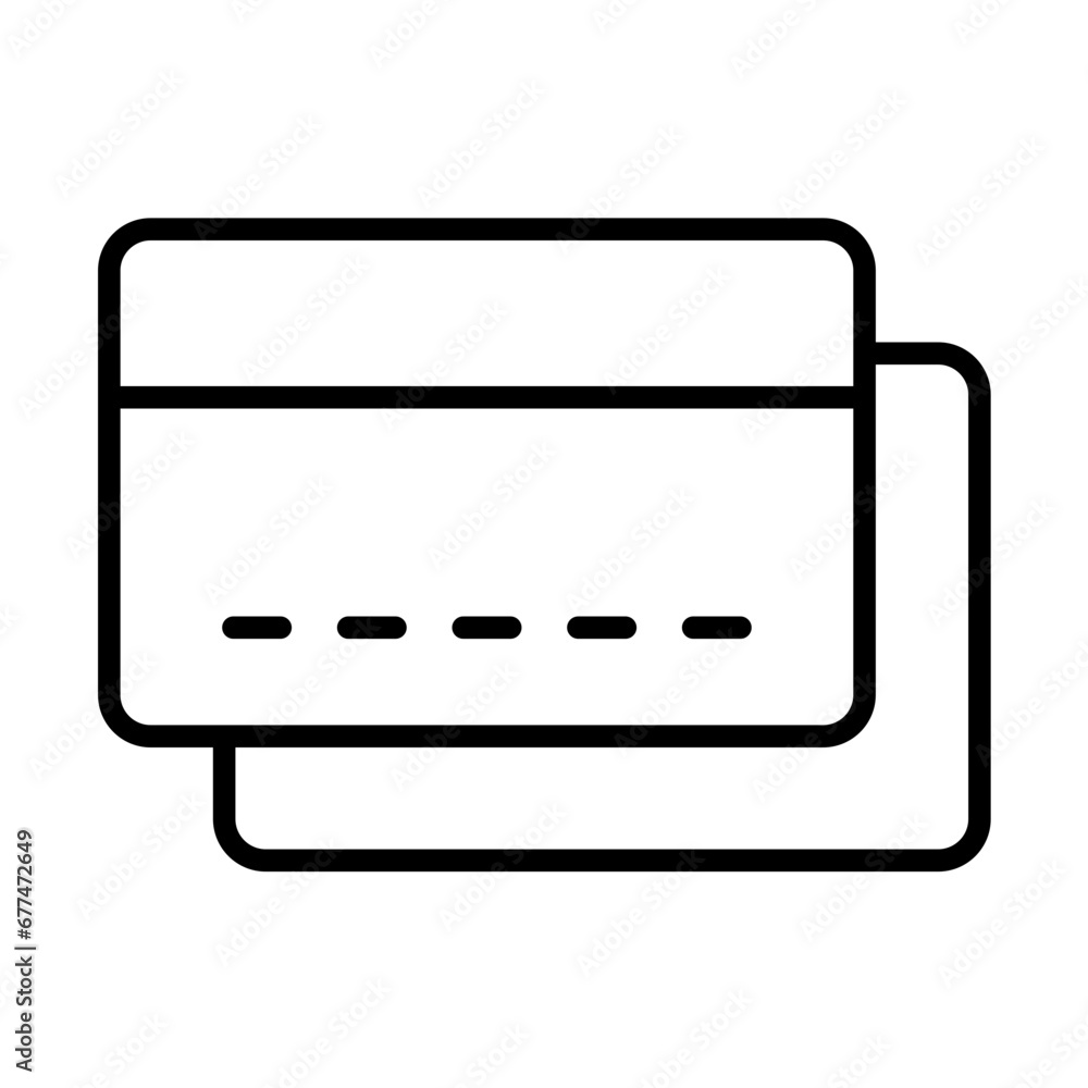 Credit card finance icon with black outline style. credit, finance, bank, money, commercial, payment, debit. Vector Illustration Credit card finance icon with black outline style. credit, finance, bank, money, commercial, payment, debit. Vector Illustration