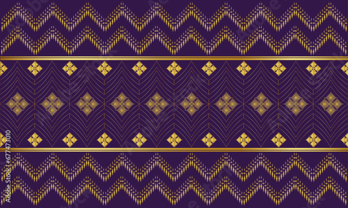 Luxurious gold applied Thai pattern for printing on fabric or paper or ceramic.