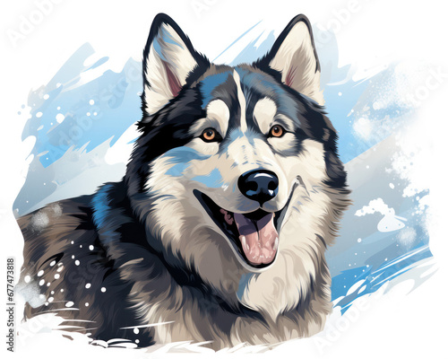 portrait of husky dog