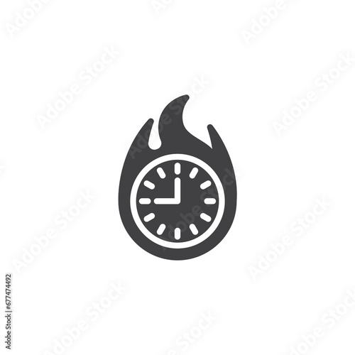 Fire Time vector icon