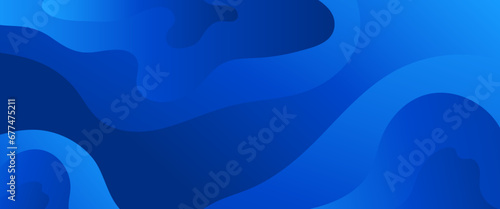 Blue vector abstract background with simple geometric shapes © TitikBak