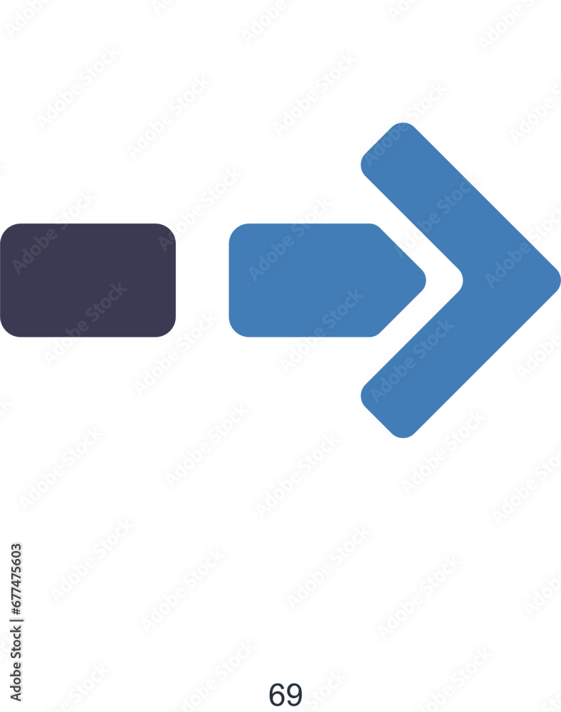 Direction and way icon concept Direction and way icon concept