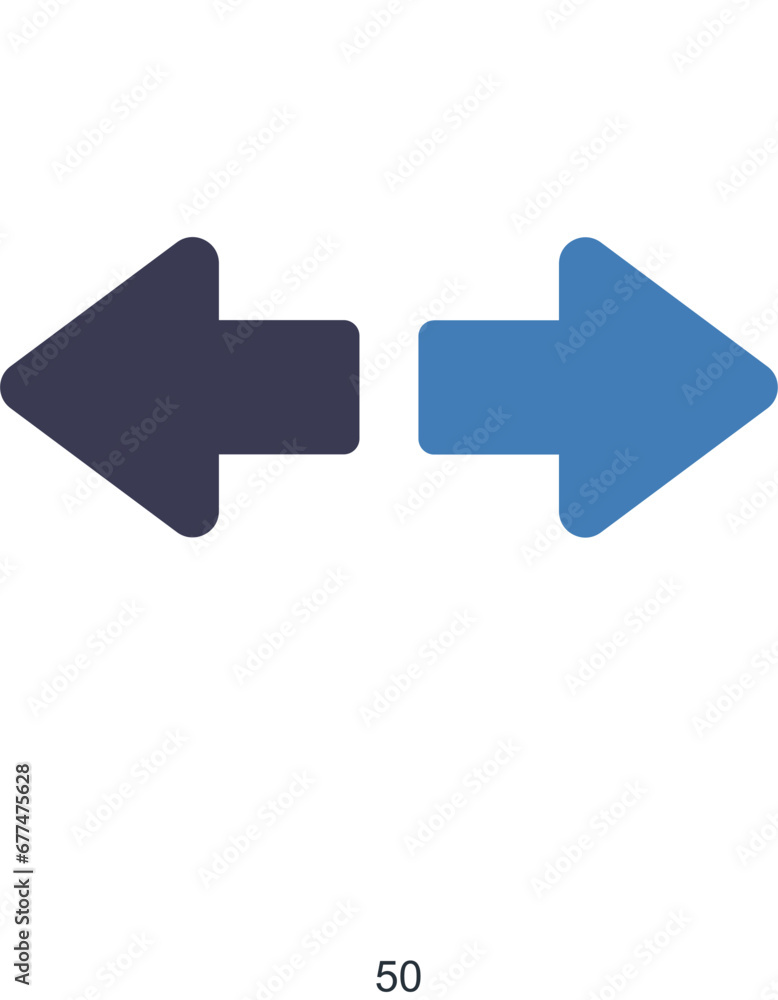 Direction and way icon concept Direction and way icon concept