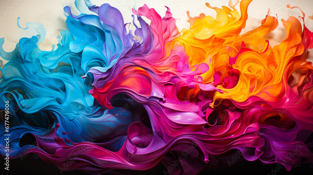 Dance of the Vibrant Colors: Mesmerizing Abstract Wallpaper
