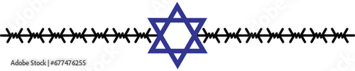 International Holocaust Remembrance Day vector. Star of David . January 27. Important day