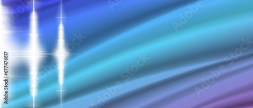 Vector abstract wavy background. Wide futuristic banner. White radiant glow. Vertical equalizer, audio wave. Sound or laser.