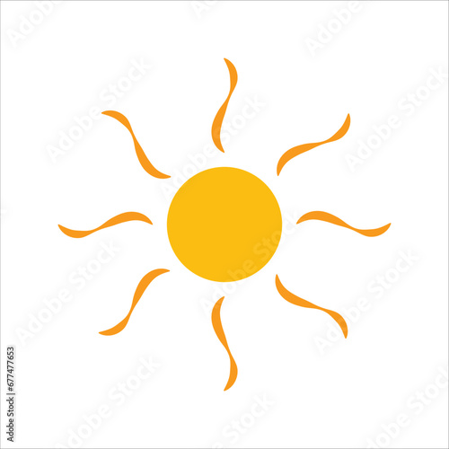 Sun icon. Trendy vector summer symbol for website design, web button, mobile app.