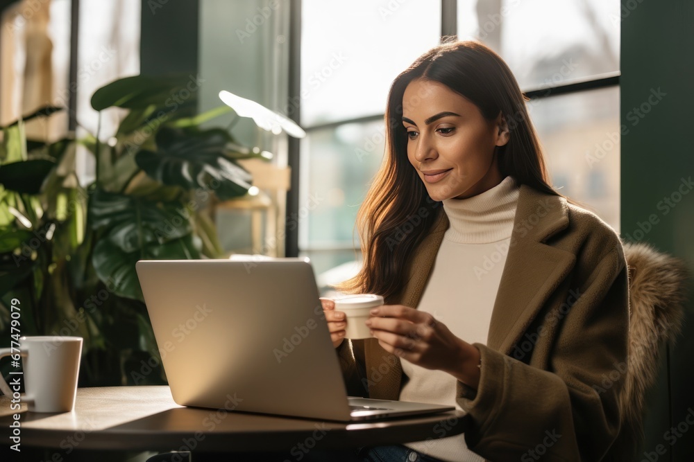 Beautiful woman using smartphone and laptop to shop online and pay with credit card at home Beautiful woman using smartphone and laptop to shop online and pay with credit card at home