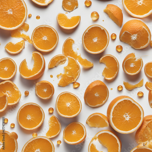 orange juice white background, macro photography