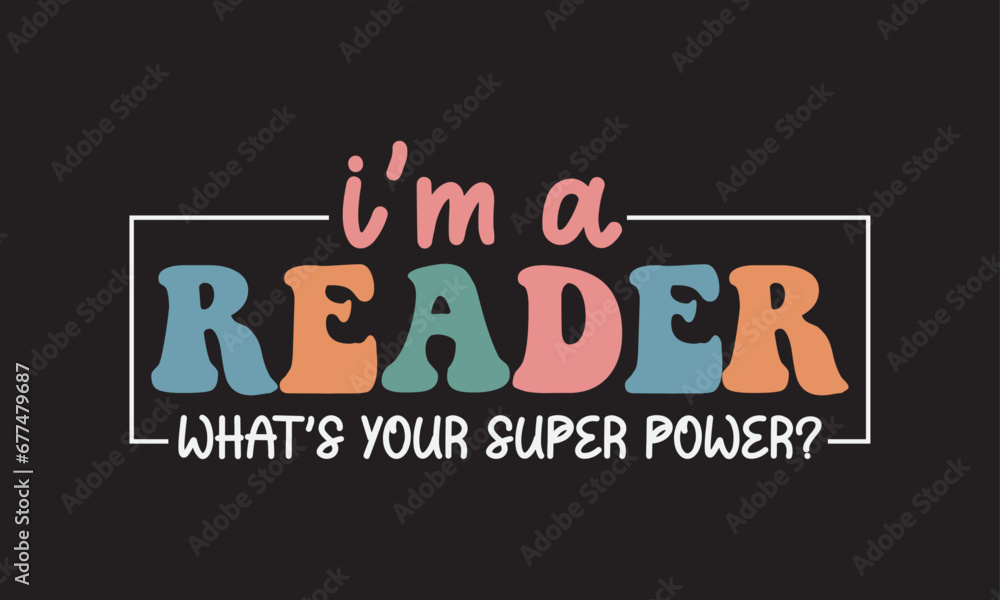 Fototapeta premium Retro Book Lover Quotes Design, Reading book SVG, Book Lover Typography Design