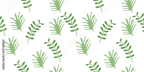 Vector seamless floral background. leaf pattern Seamless pattern hand-drawn with tropical leaves. floral seamless pattern with leaves The geometric pattern