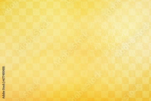 和風ゴールドの市松模様の背景 年賀状 新年 photo