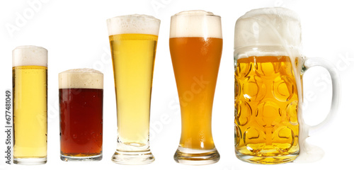Verschiedene Biersorten im Glas - Bier Transparent PNG photo