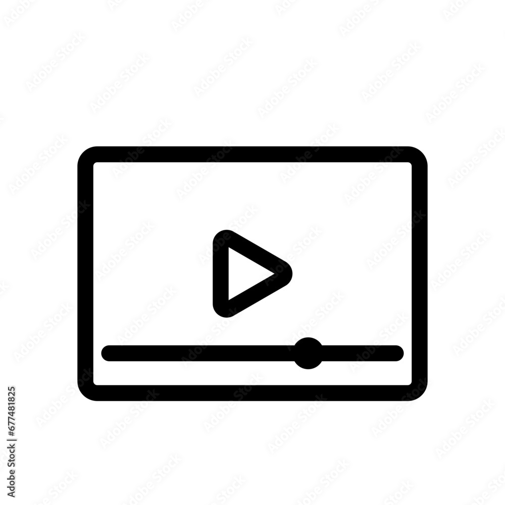 Video ads digital marketing icon with black outline style. video, marketing, business, advertising, digital, media, concept. Vector Illustration Video ads digital marketing icon with black outline style. video, marketing, business, advertising, digital, media, concept. Vector Illustration