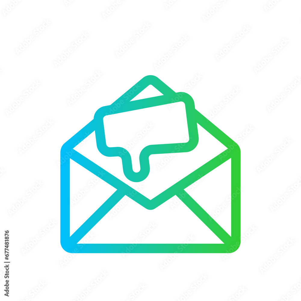Email advertising digital marketing icon with blue and green gradient outline style. business, email, marketing, communication, online, digital, message. Vector Illustration Email advertising digital marketing icon with blue and green gradient outline style. business, email, marketing, communication, online, digital, message. Vector Illustration
