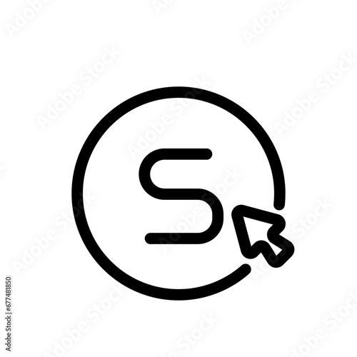Pay per click digital marketing icon with black outline style. internet, marketing, technology, click, online, business, pay. Vector Illustration