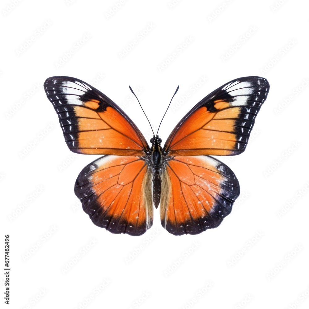 Fototapeta premium Butterfly isolated on white transparent background, PNG