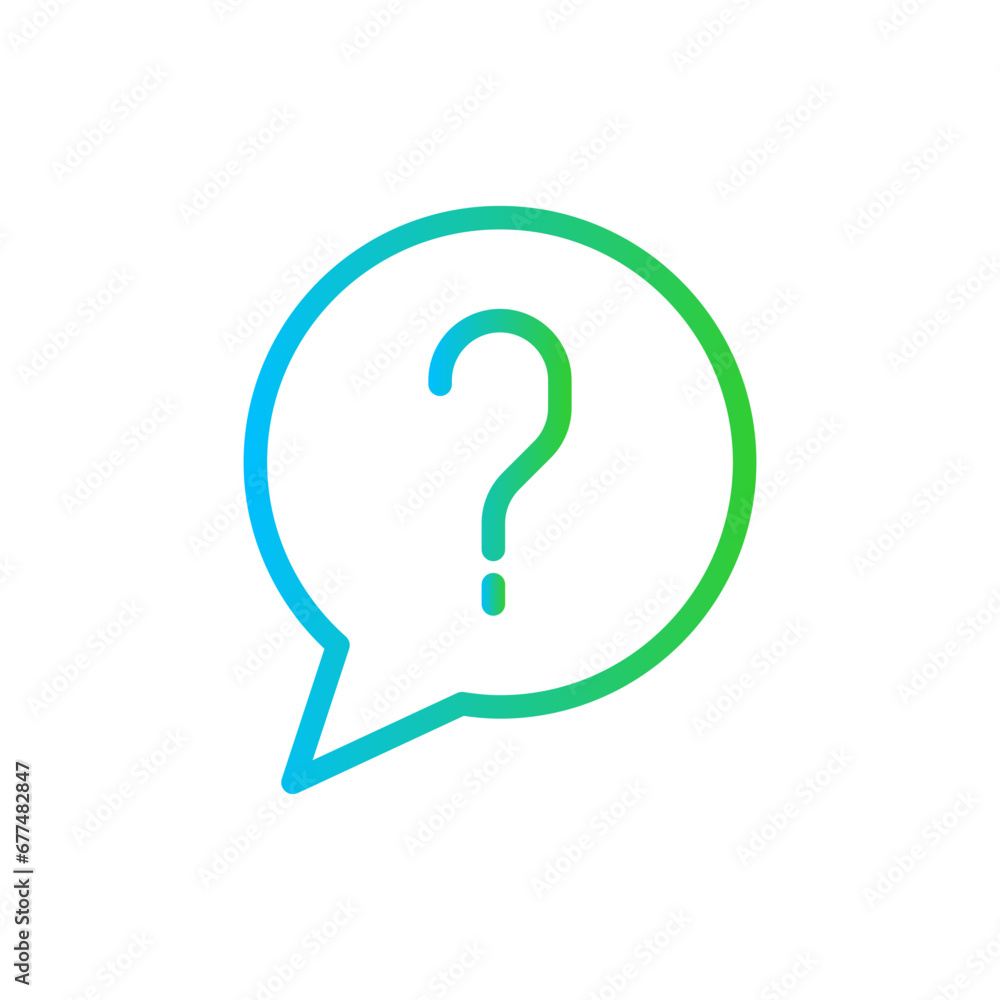 FAQ digital marketing icon with blue and green gradient outline style. faq, question, help, ask, support, answer, information. Vector Illustration FAQ digital marketing icon with blue and green gradient outline style. faq, question, help, ask, support, answer, information. Vector Illustration