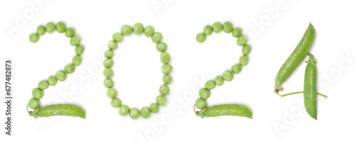 2024 figures lined with green peas