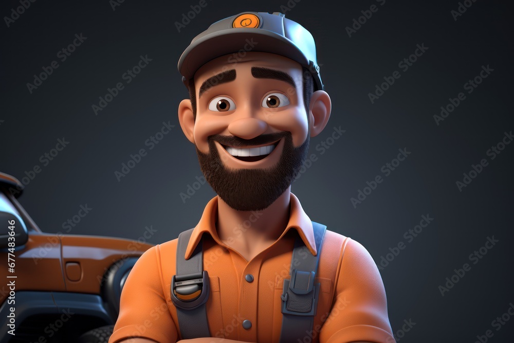 3d mechanic worker character 3d mechanic worker character