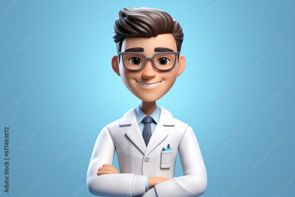 3d smiling doctor character 3d smiling doctor character