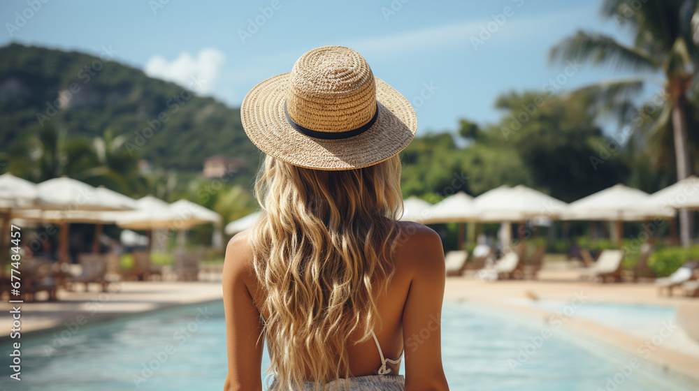 woman in bikini HD 8K wallpaper Stock Photographic Image 