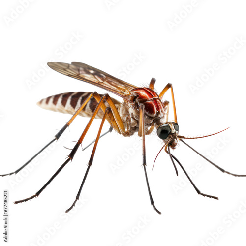 Insect mosquito isolated on white transparent background, PNG © Rawf8