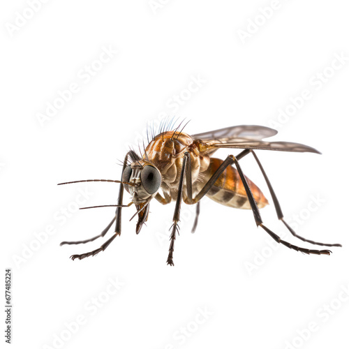 Insect mosquito isolated on white transparent background, PNG