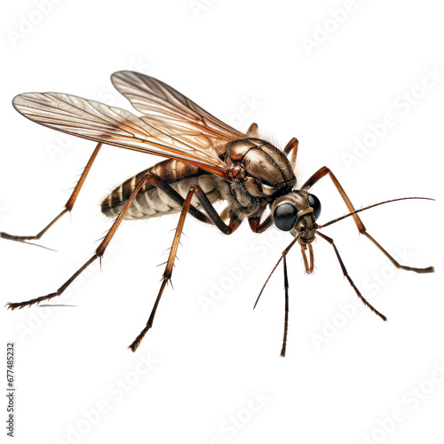 Insect mosquito isolated on white transparent background, PNG © Rawf8