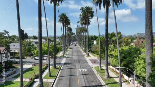 Beverly Hills At Los Angeles In California United States. Famous Luxury Neighborhood. Downtown Cityscape. Beverly Hills At Los Angeles In California United States. 
