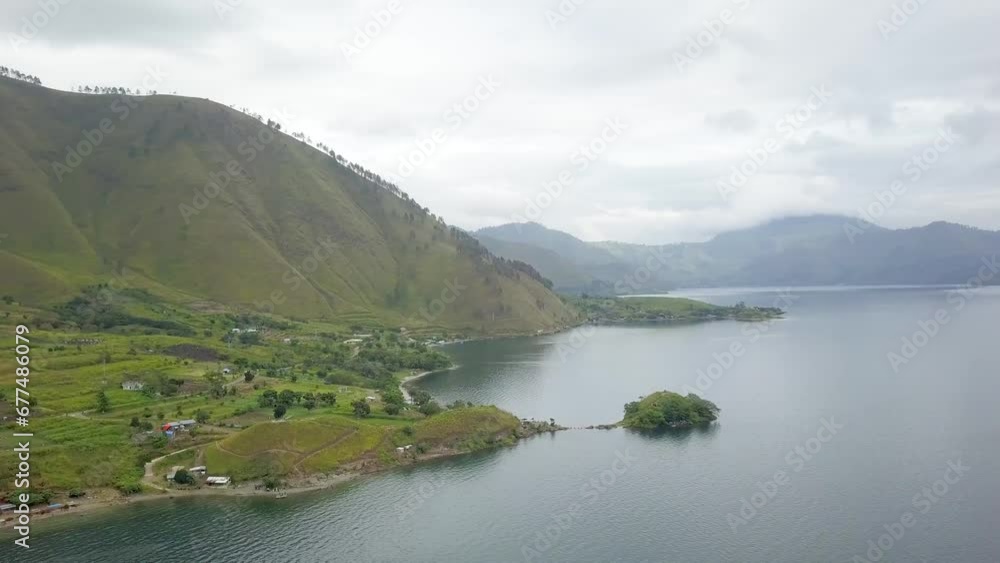 Lake Toba North Sumatra Medan Drone Aerial 4K Lake Toba North Sumatra Medan Drone Aerial 4K