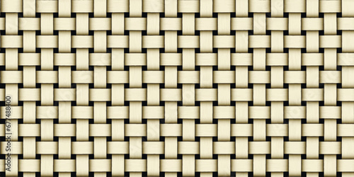 Light yellow wicker background. Geometric seamless pattern. Vector illustration	