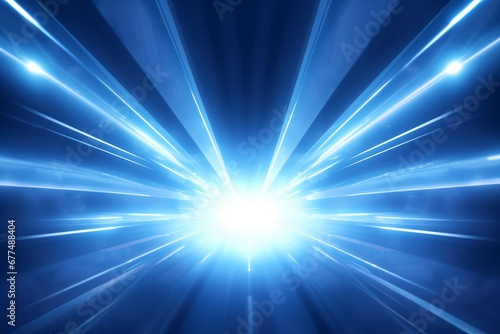 Abstract blue light rays background, Generative AI