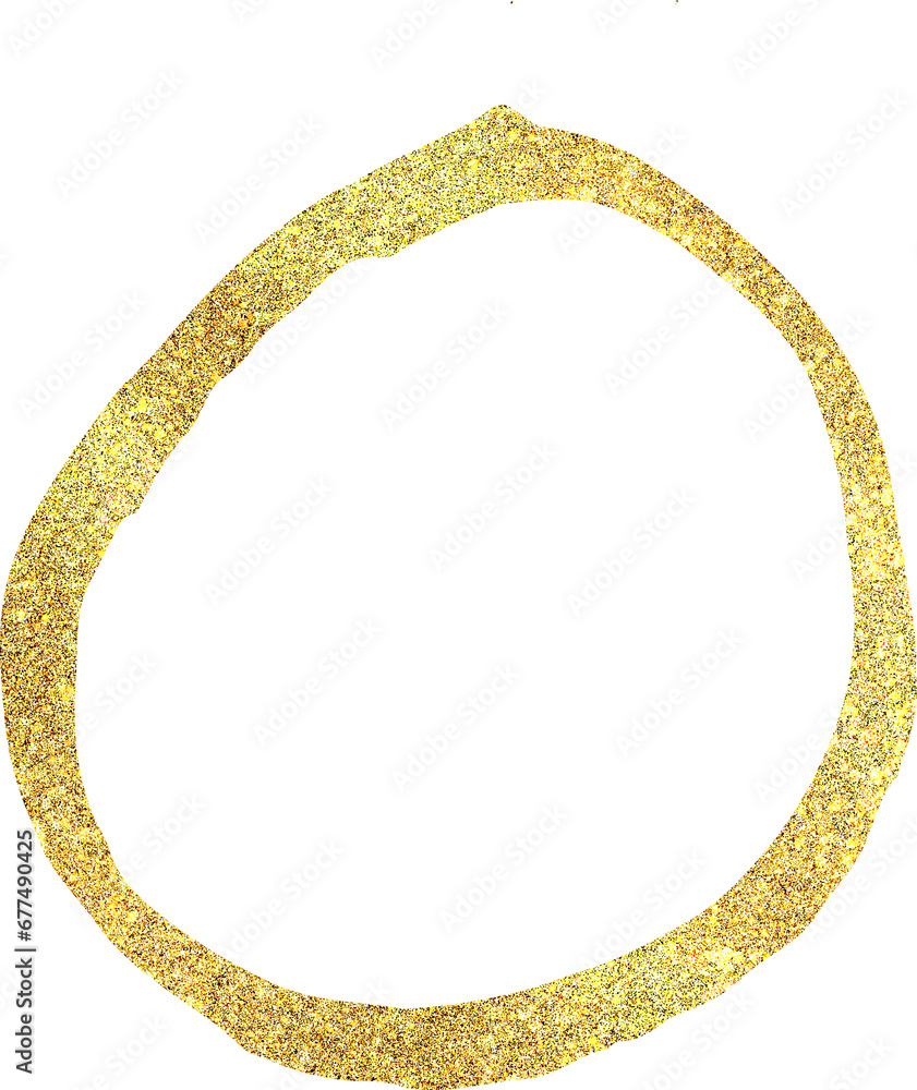 Golden hand drawn frame with glitter Golden hand drawn frame with glitter