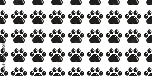 dog paw seamless pattern footprint glossy glossing textured pet cat french bulldog puppy kitten vector cartoon doodle gift wrapping paper repeat wallpaper tile background scarf isolated illustration d